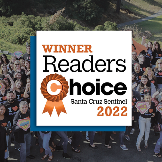 Winner Readers Choice Santa Cruz Sentinel 2022