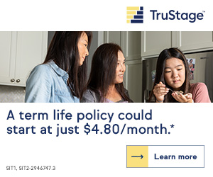 A term life policy could start at just $4.80/month.